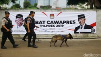 Apel dilakukan oleh personel gabungan baik TNI maupun Polri. Setelah itu, petugas kemanan akan langsung lakukan sterilisasi.