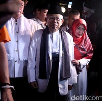 Menjalang Pilpres 2019, debat calon wakil presiden digelar Minggu (17/03/2019) di The Sultan Hotel, Jakarta. Para calon wakil presiden pun hadir didampingi oleh istri. Termasuk cawapres nomer urut satu, Maruf Amin. Foto: Pradita Utama