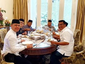 Maruf Amin Ngobrol Santai dan Makan Siang Bareng Jelang Debat