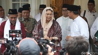 Kedatangan keduanya untuk memberi dukungan jelang debat cawapres.