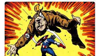 Netizen ini juga mengetengahkan Kapten Amerika mengalahkan Nazi sebagai pengingat untuk Dean Cain. Foto: Twitter