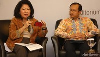 Diskusi ini dimoderatori oleh anggota pembina Yayasan Centre for Strategic and International Studies (CSIS) Mari Elka Pangestu.