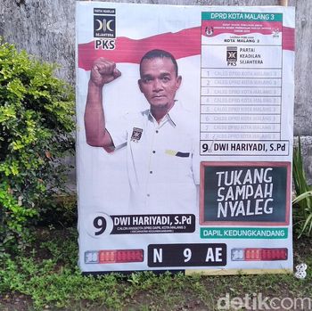 Tukang sampah Dwi Hariyadi yang jadi caleg di Malang