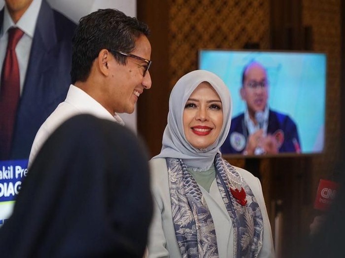 Sandiaga Uno dan Nur Asia Sandiaga Uno dan Nur Asia