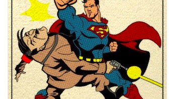 Apa yang diucapkan Dean di mana dia ingin menyerang anak remaja bertentangan dengan Superman yang selalu menghajar si jahat seperti Nazi dalam meme komik ini. Foto: Twitter