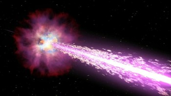Jika terjadi dalam radius 6.000 tahun cahaya dari Bumi, ia bisa menghancurkan lapisan ozon dan mengakibatkan kepunahan, bahkan kiamat. Foto: NASA
