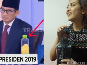 Infused Water Sandiaga Uno Vs Botol Minum Putri Ayuningtyas