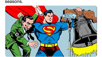 Karena ucapannya yang rasis menyalahkan umat Muslim, Fraser dibandingkan berbagai pihak seperti Nazi. Superman di komiknya menghajar Nazi, Dean malah ingin menghajar remaja. Foto: Twitter