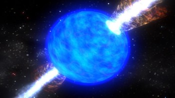 Semburan sinar gamma selama beberapa detik disebut bisa setara dengan cahaya Matahari selama 10 miliar tahun. Foto: NASA