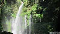 Namun sesampainya di air terjun Tiu Kelep, rasa lelah hilang seketika. Begitu indah air terjunnya (Afif Farhan/detikTravel)