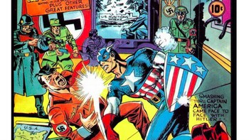 Netizen ini mengaku diblok Dean. Ia pun berpesan agar Dean dikirim gambar ini di mana Captain Amerika menyikat Nazi. Foto: Twitter