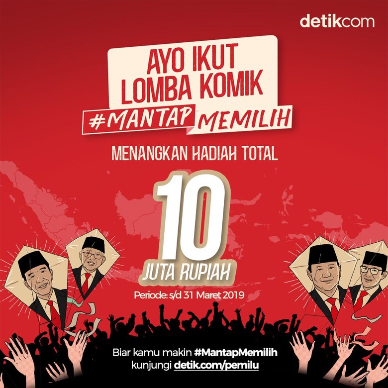 Yuk Seru-seruan Bikin Komik #MantapMemilih detikcom, Hadiahnya Rp 10 Juta! Yuk Seru-seruan Bikin Komik #MantapMemilih detikcom, Hadiahnya Rp 10 Juta!