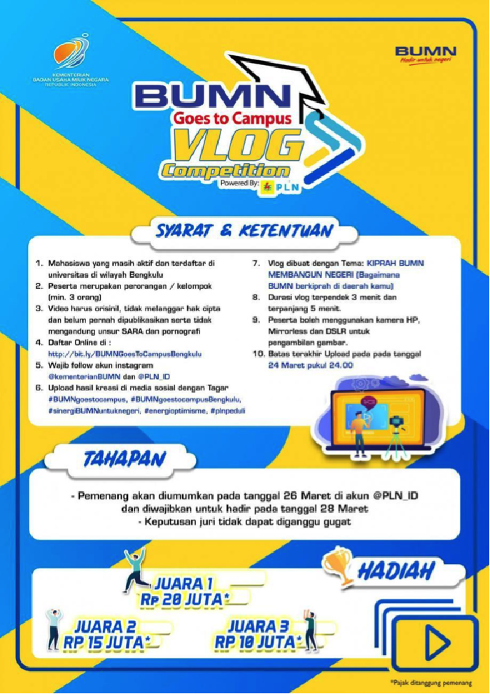 Mahasiswa Bengkulu, Ikut Kompetisi Berhadiah Ratusan Juta Yuk!