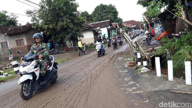 Kondisi di Kecamatan Imogiri, Bantul pasca banjir, Senin (18/3/2019).