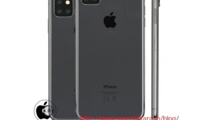 Salah satu bocoran konsep iPhone 11 yang punya tiga kamera belakang. Foto: Macotakara Salah satu bocoran konsep iPhone 11 yang punya tiga kamera belakang. Foto: Macotakara