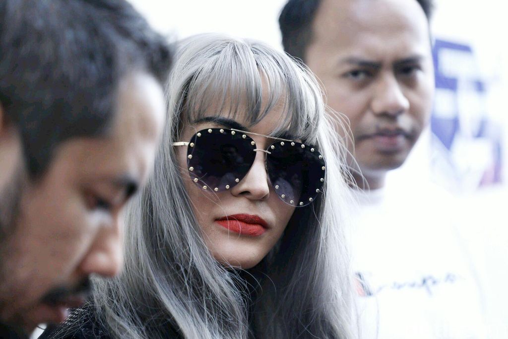 Cynthiara Alona Cynthiara Alona saat ditemui di Polda Metro Jaya.