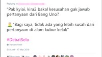 Aduh, kalau pertanyaan itu emang berat banget detikers buat dijawab. (Foto: Twitter)