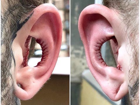 Horor, Penampakan Pria yang Lubangi Daun Telinganya Hingga Bolong