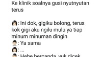 Lah, dianya juga sakit gigi, haha. Bisa aja nih pak dokter bercandanya. (Foto: detikHealth)