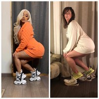 Celeste Barber menjadi viral berkat foto parodinya menirukan pose seksi selebriti, seperti Kim Kardashian, Bella Hadid, Cardi B hingga Kourtney Kardashian. Foto: Dok. Instagram @celestebarber