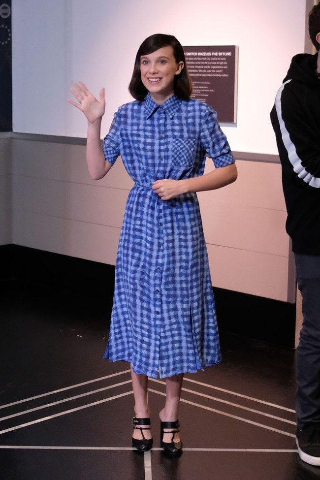 Millie Bobby Brown populer lewat perannya sebagai Eleven di serial misteri Stranger Things. Ia masih berusia 13 tahun di penayangan perdana pada 2016. Foto: Getty Images