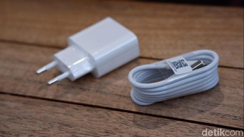 Kepala charger dan kabel data. Foto: Adi Fida Rahman/detikINET