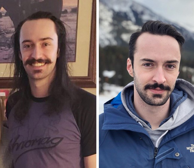 Selayaknya wanita pasti pria juga ingin tampil lebih menarik. Kadang yang mereka butuhkan untuk terlihat pangling dan lebih ganteng adalah potong rambut. Ini buktinya. Foto: brettzkyyy/reddit  