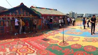 Ada sekitar 11 rumah di Rainbow Village, semuanya dilukis oleh seorang veteran bernama Huang Yung-fu (Kurnia/detikcom)