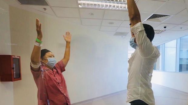 Ani Yudhoyono menjalani exercise dalam perawatan di Singapura (Foto: instagram)