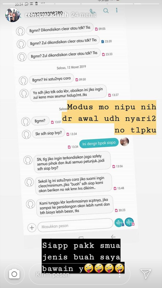 Duh! Istri Zul 'Zivilia' Dihubungi Oknum Pemerasan Ngaku Polisi
