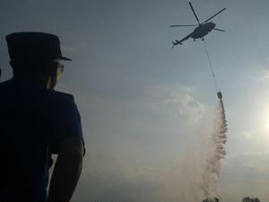 Helikopter WB dan Patroli Tak Terbang pada Kamis Imbas Jarak Pandang Kabut Asap