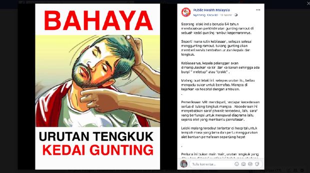 Viral Kisah Pria Cacat Permanen Gara-Gara Pijat Leher Usai Cukur Rambut