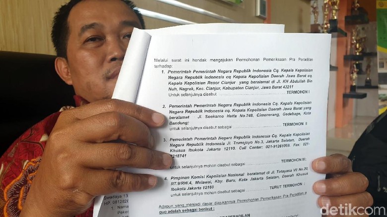 Korban Curanmor di Cianjur Praperadilankan Kapolri-Kapolda Jabar Korban Curanmor di Cianjur Praperadilankan Kapolri-Kapolda Jabar
