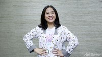 Astrid Sartiasari saat ditemui di kawasan Kuningan, Jakarta Selatan pada Kamis (21/3). Pool/Palevi S/detikFoto.
