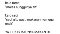 Berawal dari celotehan netizen yang ribet mencari tempat makan. Ia bingung mau makan di tempat yang sepi atau ramai. Foto: twitter