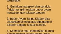 Boy Hamidy sampai membuat tutorial dasar bagi penganut aliran Bubur Tak Diaduk. Ini baru bagain pertama, bagian keduanya ada di foto selanjutnya. Hihi Foto: Facebook Boy Hamidy