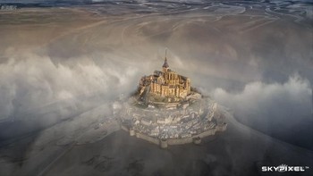 Grand Prize diraih Deryk Baumgärtner dari Jerman. Dia memotret gunung Saint Micherl menggunakan Mavic Pro. Foto: SkyPixel