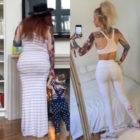 Kini bobot Jenna Jameson sudah jauh berkurang sejak disiplin menjalani diet keto, puasa, ditambah olahraga rutin. Ia mengatakan tubuhnya kini sudah mencapai berat ideal yakni 57 kilogram. Foto: Instagram/@jennacantlose