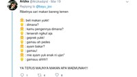 Nah kalau punya pacar yang begini enaknya diajak makan apa ya? Ditawari apapun nggak mau. Foto: twitter