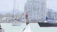 Mereka bakal mencoba bermain flyboard di SeaWorld, Gold Coast (dok. MTMA)