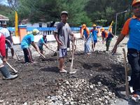 Warga Desa Sambas Bantul Antusias Ikuti Padat Karya Kemenhub