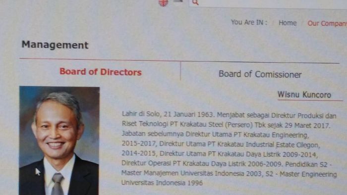 Foto: Sumber: situs PT Krakatau Steel (Persero) Tbk Foto: Sumber: situs PT Krakatau Steel (Persero) Tbk