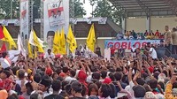 Jokowi tiba di stadion. Samsudhuha Widansyah/detikcom.
