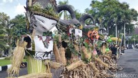 Wayang Landung dari Ciamis. Kabupaten ini memperingati berdirinya Kerajaan Galuh dalam even Mieling Ngadegna Galuh 1407 (23 Maret 612 M - 23 Maret 2019 M) (Dadang/detikcom) 