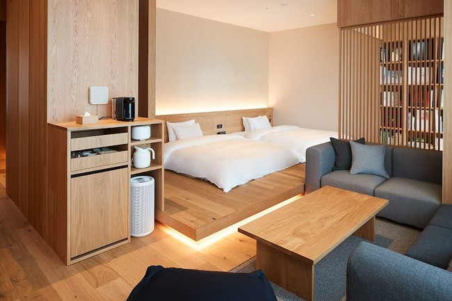 Setelah dua cabang pertama dibuka di China, Muji membuka hotel perdananya di Jepang yang merupakan negara asal toko pakaian dan produk kebutuhan sehari-hari tersebut. Hotel ini berlokasi di Tokyo, tepatnya distrik elite Ginza.  Foto: Dok. Muji