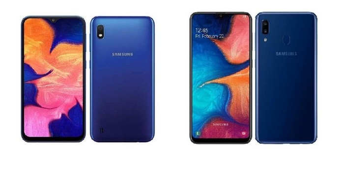 Galaxy A10 (kiri) dan Galaxy A20 (kanan). Foto: Samsung Galaxy A10 (kiri) dan Galaxy A20 (kanan). Foto: Samsung