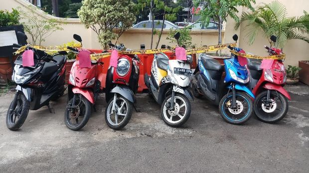 Motor hasil pencurian para tersangka.