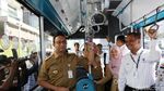 Momen Anies Tinjau Halte TransJ Bundaran HI yang Terintegrasi MRT