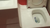 Asyik, ada seluncuran khusus untuk sikat gigi dan odol di samping toilet ini. Istimewa/Dok. Boredpanda.