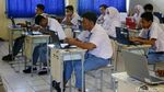 Wajah-wajah Serius Siswa di Hari Pertama UNBK